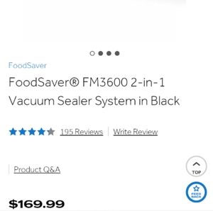 Food saver FM-3600 2 n 1 vacuum sealer system